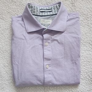 Ted Baker Men's Slim Fit Dress Shirt - Lilac Purple Sz 16 32/33 Spring Easter